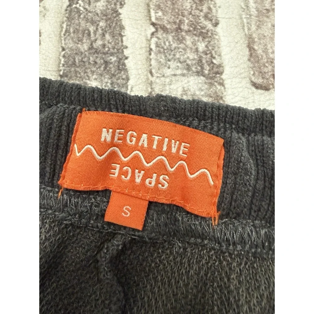 Negative Space Corduroy Shorts Elastic Waist Drawstring Charcoal Gray Men's S